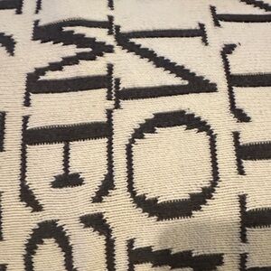 Monogram Knit Graphic Sweater in Cream and Black